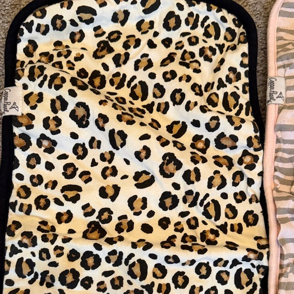 Set of 5 Copper Pearl Patterned Burp Cloths - Picture 2 of 7
